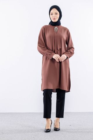 2428 Tunik 42-48 Kravat - Kiremit