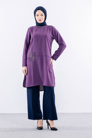 2429 Tunik 42-48 Kare - Lila