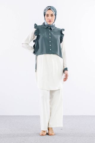 2431 Tunik 42-48 Yelekli - Haki