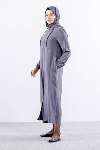 2503 A. Boy Kap 38-48 Kapüşonlu Spor Model - Gri