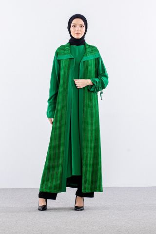 2622 2’li Elbise L-3XL File Detay - Yeşil