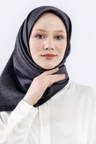 4639 Twill İpek Eşarp - Antrasit