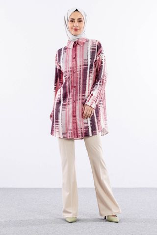 4807 Tunik 38-46 - Bordo