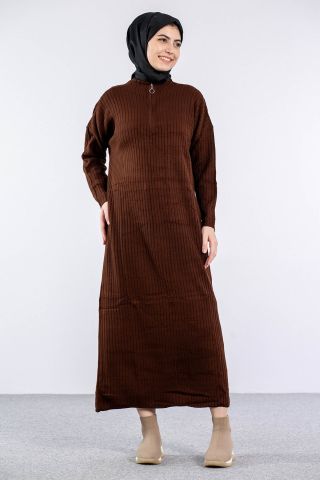 7051 Elbise Tek Ferm - Kahve