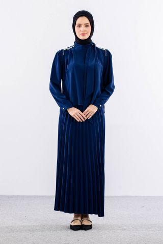 7711 E. Takım 40-48 Pilise Etek - Saks