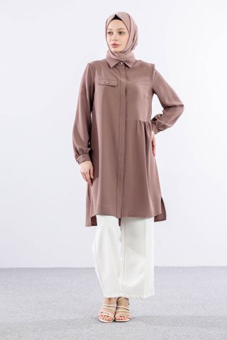 E-1521 Tunik 40-50 - Kahve