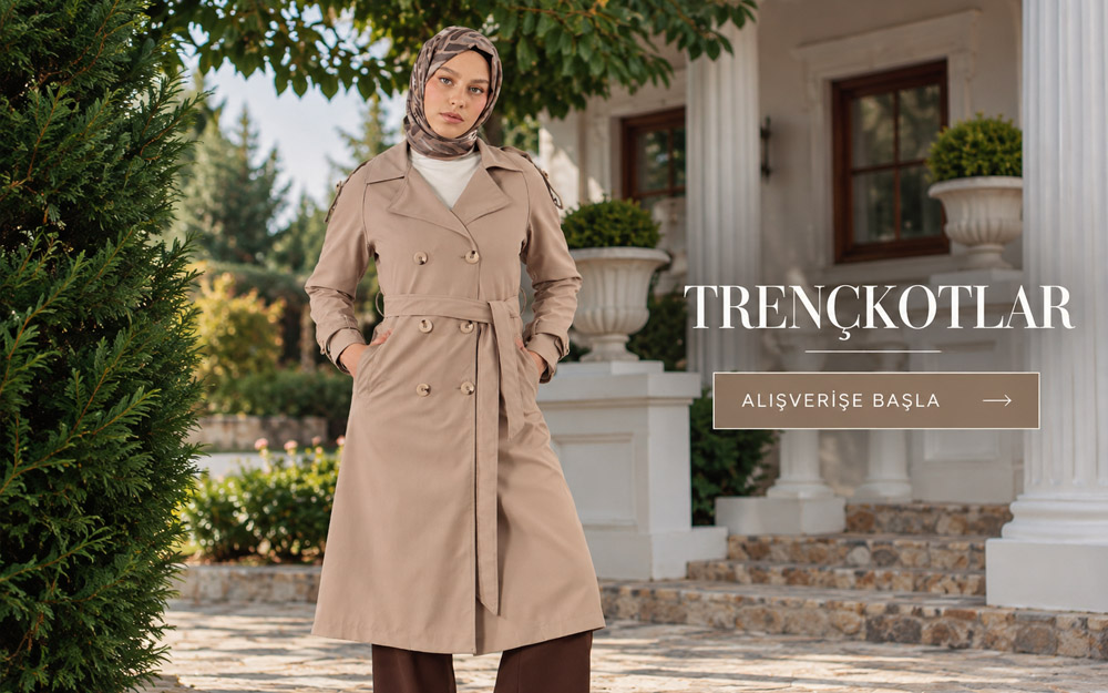 Tekbir yeni sezon kemerli ve uzun trençkot modelleri